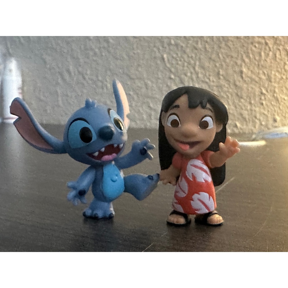 Disney Lilo & Stitch Figure Lot Lilo Red Dress Stitch Mini Character Collectible